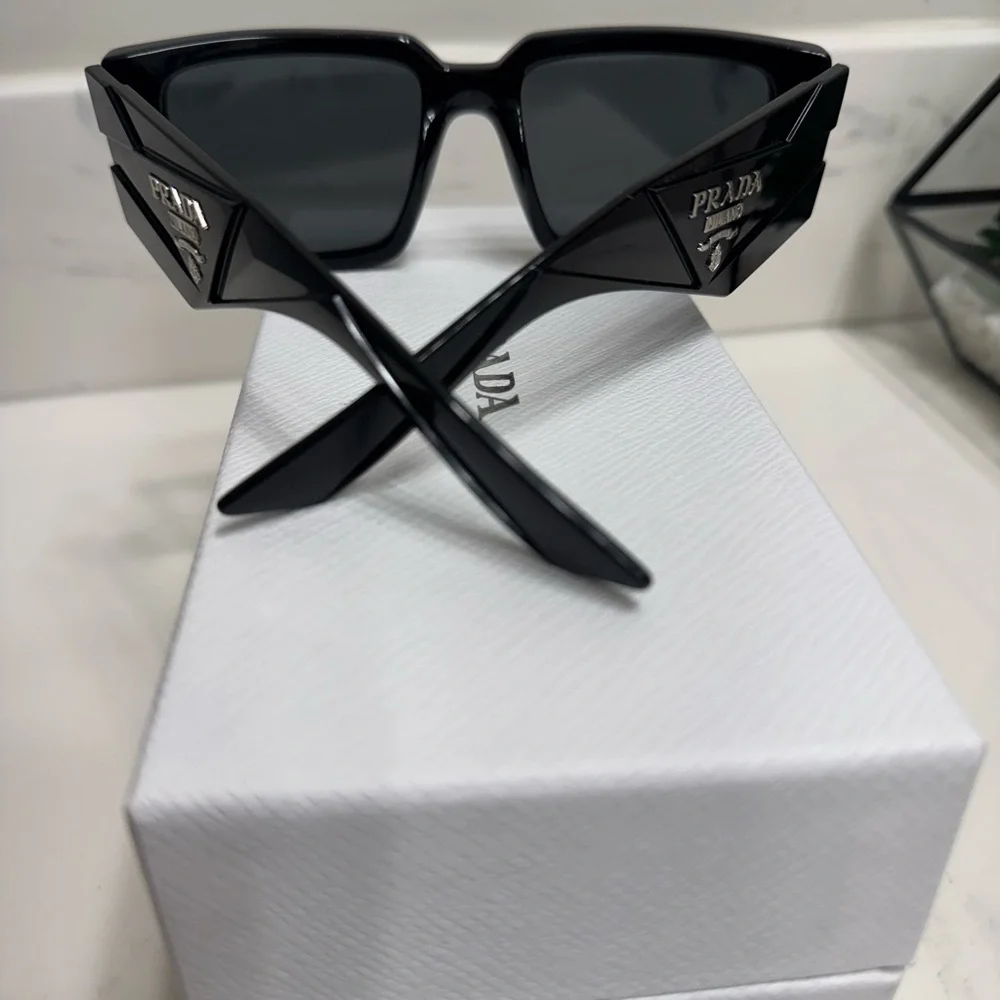 Prada Black Square Sunglasses - Picture 4 of 6